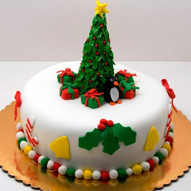 Торт новогодняя ель купить - чебоксары.сладкоежкин.рф